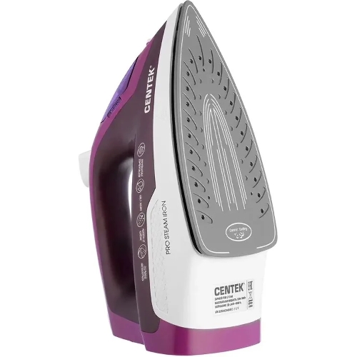 Утюг Centek CT-2348 фиолетовый, 1600 Вт, 20 г/мин, 80 г/мин, 200 мл