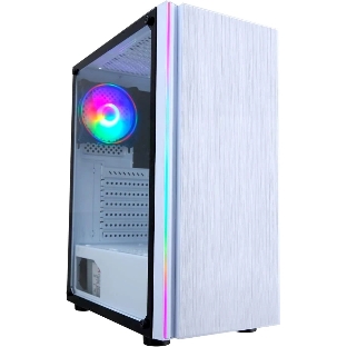 Компьютерный корпус AeroCool/Formula CL-3302W RGb белый без БП ATX 2xUSB 2.0 1xUSB 3.0 audio bott PSU