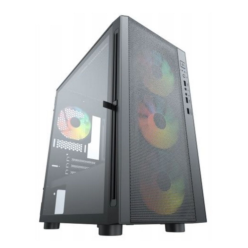Компьютерный корпус ACD Citadel 104 ATX, черный, USB 3.0x1+USB 2.0x2+HD audio,3x12см F1 ARGb fans at front(Slave fans),1x12см F1 ARGb fan at rear (Master fan)
