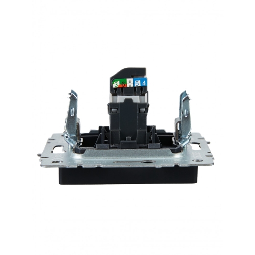 Розетка компьютерная IEK BRITE РК10-БрГ RJ45 кат.5E графит