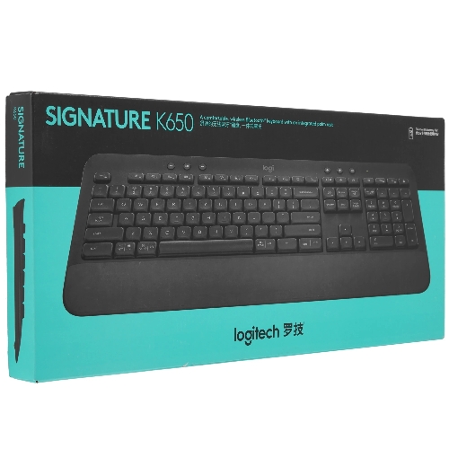 Клавиатура Logitech Signature K650 беспроводная, Bluetooth, радиоканал, чёрный