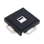 Розетка HDMI, механизм, карбон AtlasDesign