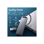 USB-концентратор Vention OTG USB 3.0 на 4 порта серый 1м.