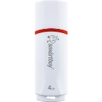 Флешка USB Smartbuy Crown white (SB4GbCRW-W), 4Gb, USB 2.0, R/W 15/5, белый/красный