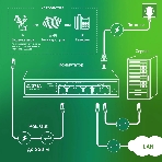 Коммутатор Digma DSP204G-2G-T80, 6×1 Гбит/с, неуправляемый