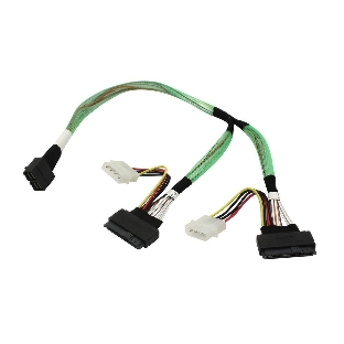 Кабель Amphenol Cable 05-50065-00 U.2 Enabler, HD (SFF8643) -to- (2x SFF8639), 50см, Used to attach directly to the 8639 interface of the NVMe drive (05-50065-00)