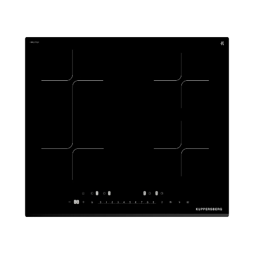 Варочная поверхность Kuppersberg/Варочная поверхность Kuppersberg, индукция, High-Tech, 9 уровней мощности, inverter, таймер, пауза, Booster, автоматическое отключение, Flexi-zone, слайдерное управление, поддержание тепла, черный