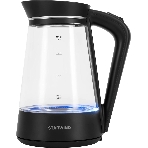 Чайник электрический Starwind SKG2116 1.8 л, 1700 Вт, черный/прозрачный корпус: стекло