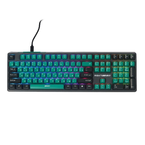 Клавиатура Raskat KM004 проводная, USB Type-A, зелёный/серый