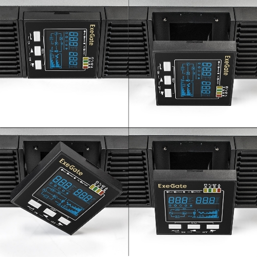 Источник бесперебойного питания On-line ExeGate EP285647RUS PowerExpert ULS-2000.LCD.AVR.C13.USB.RS232.SNMP.2U 2000VA/2000W, On-Line, PF=1, LCD, 6*IEC-C13, RS232, USB, SNMP-slot, Rackmount 2U/Tower, черный