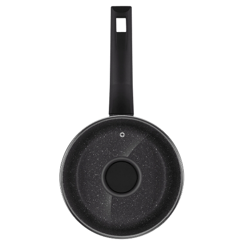 Ковш Maunfeld Galaxite MF18GLX01SP из литого алюминия со стеклянной крышкой, 18 см, 1,6 л