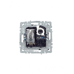 Розетка телевизионная двойная TV+RJ45 IEK BRITE РТВ/РК12-БрТБ кат.5E темная бронза