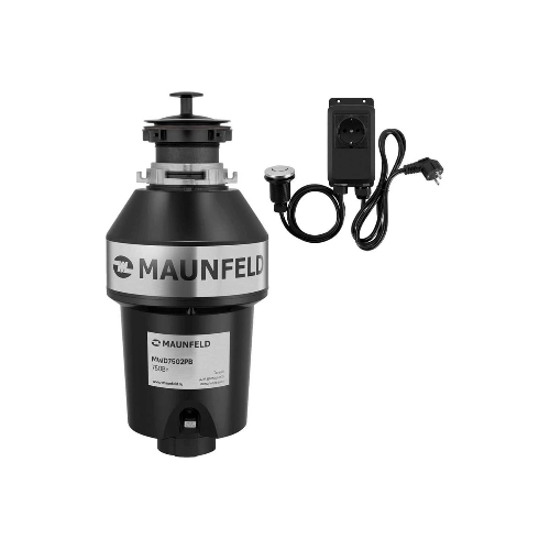 Измельчитель пищевых отходов с пневмокнопкой Maunfeld MWD7502PB черный