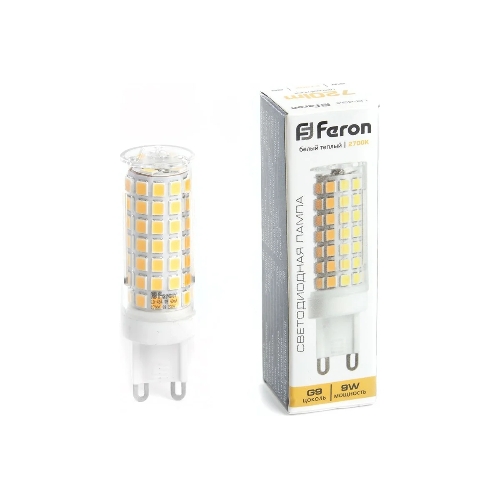 Лампа светодиодная Feron LB-434 9Вт 230В G9 теплый капсульная