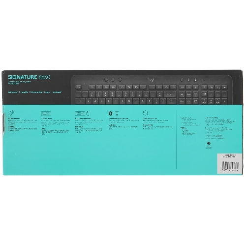 Клавиатура Logitech Signature K650 беспроводная, Bluetooth, радиоканал, чёрный