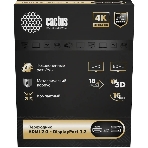 Переходник аудио-видео Cactus CS-HDMI-DP-ADR HDMI (m)/DisplayPort (f) 5м. позолоч.конт. серый