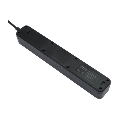 Сетевой фильтр Гарнизон 2.0 Мультипорт EPS-4-U3-B-2, 4 р, 10А, 3xUSB, 2 м, ур.защиты 2+, черный, пакет
