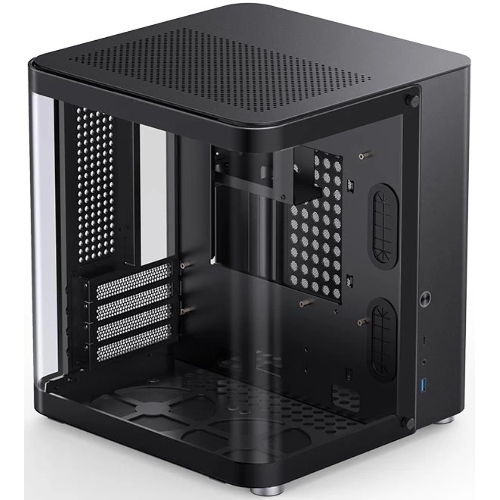 Корпус без блока питания Корпус JONSBO TK-1 Black 2.0 MATX без БП, mini-ITX, micro-ATX, черный