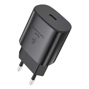 Сетевое зарядное устройство Qumo Energy light PD 25Вт, (модель 0102), порт: USB Type-C, черный