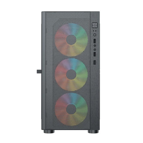 Компьютерный корпус ACD Citadel 104 ATX, черный, USB 3.0x1+USB 2.0x2+HD audio,3x12см F1 ARGb fans at front(Slave fans),1x12см F1 ARGb fan at rear (Master fan)