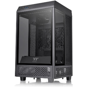 Компьютерный корпус Thermaltake The Tower 100 черный без БП ATX 2x120мм 2xUSB 3.0 1xUSB3.1 audio bott PSU