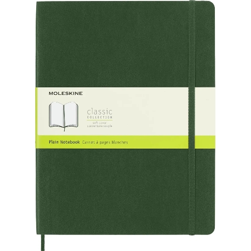Блокнот Moleskine CLASSIC SOFT QP623K15 XLarge 190х250мм, 192 страниц, нелинованный, мягкая обложка, зеленый