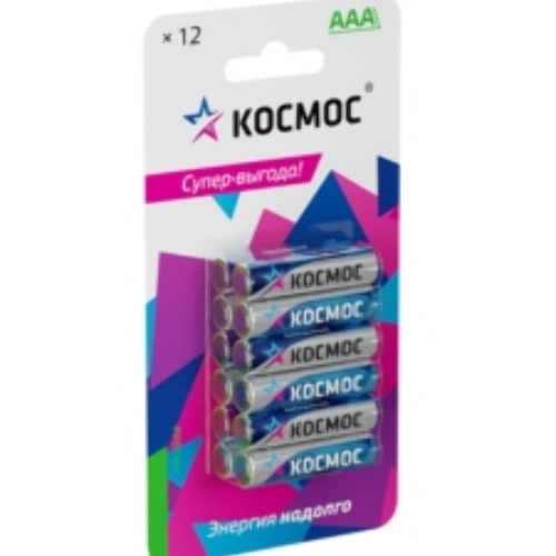 Элемент питания Космос алкалиновый AAA/LR03 BP-12 (блист.12шт)