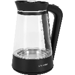 Чайник электрический Starwind SKG2116 1.8 л, 1700 Вт, черный/прозрачный корпус: стекло