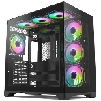 Компьютерный корпус Forza FZ-G42A Seaview TG ATX Case, black, w/o psu, Tempered glass front panel, 1x3,5