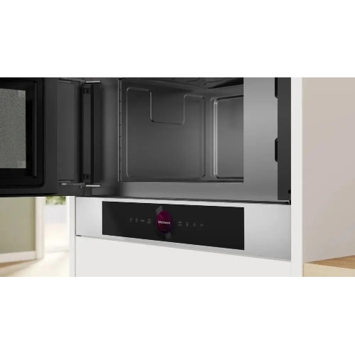 Микроволновая печь встраиваемая Bosch BFL7221W1 белый, 21 л, 900 Вт, переключатели - поворотный механизм/сенсор