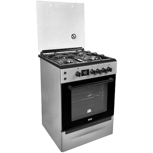 Плита комбинированная MIU 6041 ЕRPDCHK серый, конфорок 4 шт газовых, духовка 65 л, 60 см x 85 см x 60 см