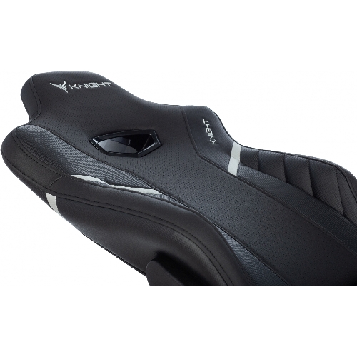 Кресло Knight Thunder 5X черный, экокожа, 120 кг, механизм качания