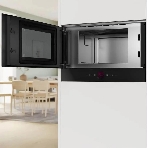 Встраиваемая микроволновая печь Bosch BFL7221B1 черный, 21 л, 900 Вт, переключатели - поворотный механизм/сенсор