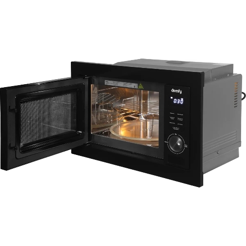 Встраиваемая микроволновая печь Domfy DM2540BW BG черный, 25 л, 900 Вт, переключатели - поворотный механизм/кнопки