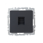Розетка компьютерная IEK BRITE РК10-БрГ RJ45 кат.5E графит