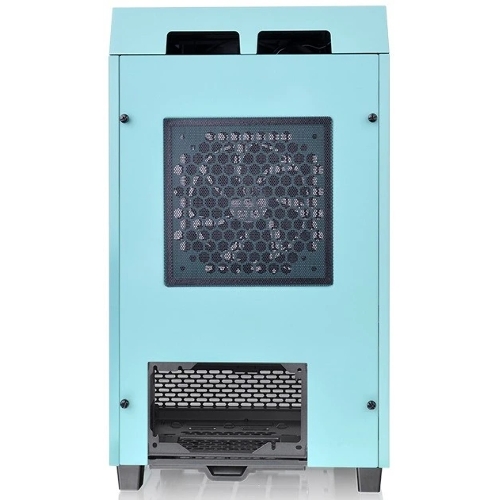 Компьютерный корпус Thermaltake The Tower 100 Turquoise черный без БП miniITX 1x120мм 3x140мм 2xUSB 3.0 audio bott PSU