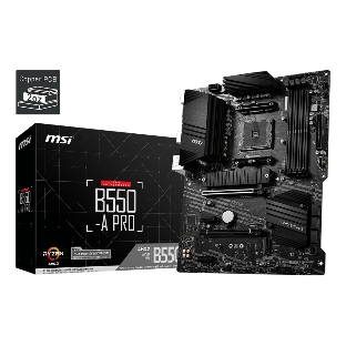 Материнская плата MSI B550-A PRO, AM4, AMD B550, 4xDDR4, 6xSATA, 2xM.2, 1xPCI-E 4.0 x16, 1xPCI-E 3.0 x16, 2xPCI-E x1, 1xHDMI, 1xDP, 1x 1Gb LAN, 4xUSB-A 2.0, 2xUSB-A 3.2 Gen 1, 1xUSB-A 3.2 Gen 2, 1xUSB-C 3.2 Gen 2, 6x3.5 мм, 7.1, ATX