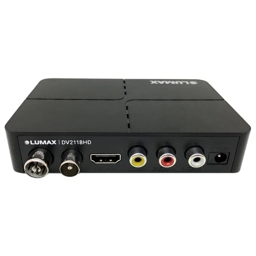 Приставка для цифрового ТВ LUMAX DV2118HD черный, DVB-T2, DVB-T, DVB-C, HDMI, USB 2.0