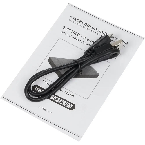 Внешний корпус для HDD AgeStar 3UB2P3 SATA III пластик черный 2.5