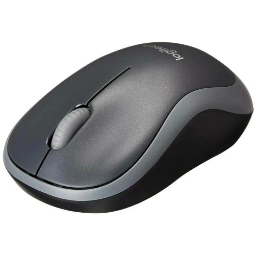 Мышь беспроводная Logitech M186 черный/серый, 1000 dpi, радиоканал, USB, кнопки - 3