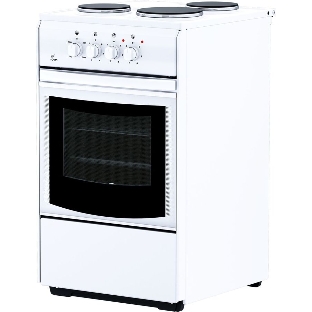 Плита электрическая Flama AE 1304 W белый, конфорок 3 шт, духовка 50 л, 50 см x 85 см x 60 см