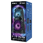Колонка АС SVEN PS-750, черный (80 Вт, TWS, Bluetooth, FM, USB, microSD, LED-дисплей, 2х4400мА*ч)