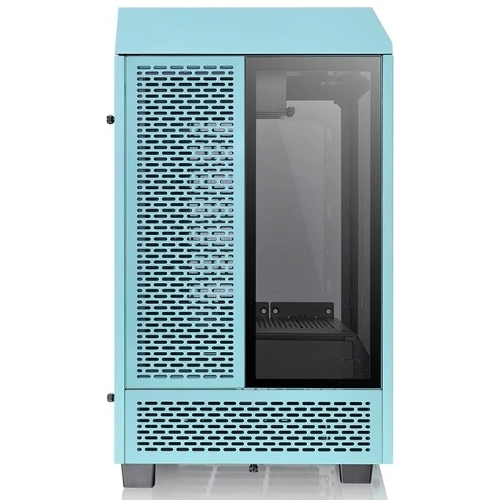 Компьютерный корпус Thermaltake The Tower 100 Turquoise черный без БП miniITX 1x120мм 3x140мм 2xUSB 3.0 audio bott PSU