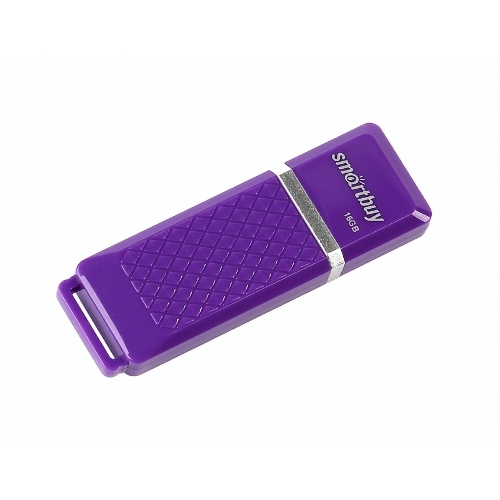 Флешка USB Smartbuy Quartz Violet (SB16 GbQZ-V), 16Gb, USB 2.0, R/W 25/15, фиолетовый