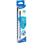 Карандаш чернографитный Deli EC016-2B U-Touch 2B, трехгранный, (12шт) ластик