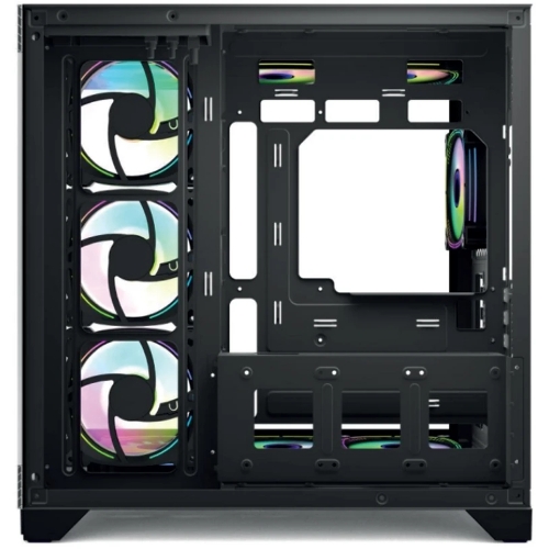 Компьютерный корпус Forza Forza FZ-G42B Seaview TG ATX Case, black, w/o psu, Curved Tempered glass front panel, 1x3,5