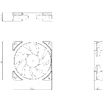 Кулер для корпуса Thermalright TL-C12RW-S V2 Reverse (120x120x25mm, 4-pin PWM, ARGB, 58CFM, 25.6dBA, 1500RPM, White)