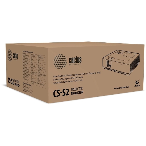 Проектор Cactus CS-S2.B 3LCD 40000Lm LS 4000Lm ANSI (1024x768) 15000:1 ресурс лампы:10000часов 1xUSB typeA 2xHDMI 4.7кг