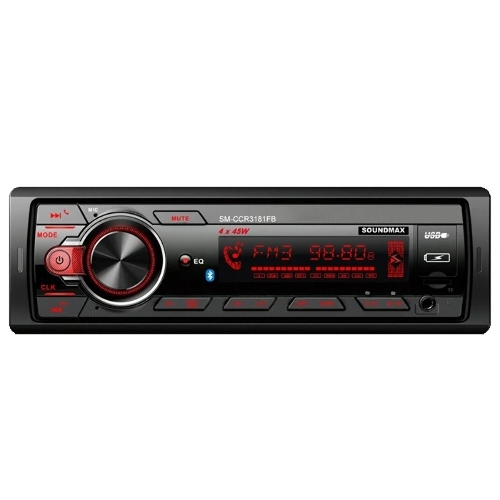 Автомагнитола Soundmax SM-CCR3181FB, 1 DIN, Bluetooth, USB Type-A, AUX