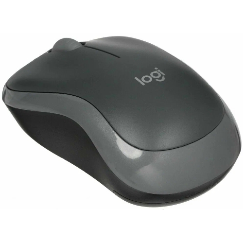 Мышь беспроводная Logitech M186 черный/серый, 1000 dpi, радиоканал, USB, кнопки - 3